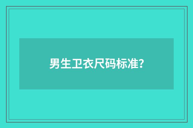 男生卫衣尺码标准？