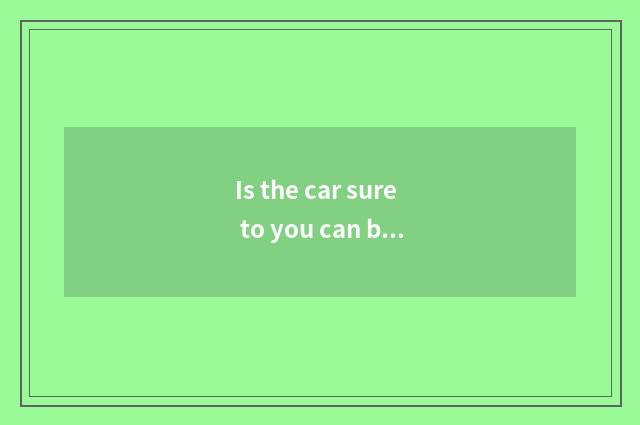Is the car sure to you can be bought by the month?