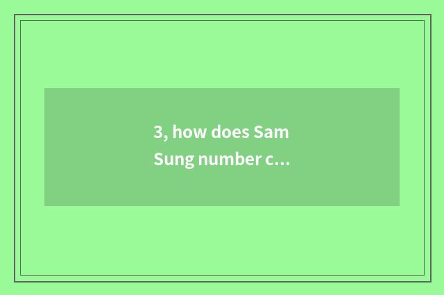 3, how does SamSung number camera switch on the mobile phone?