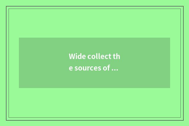 Wide collect the sources of energy reasonable price?