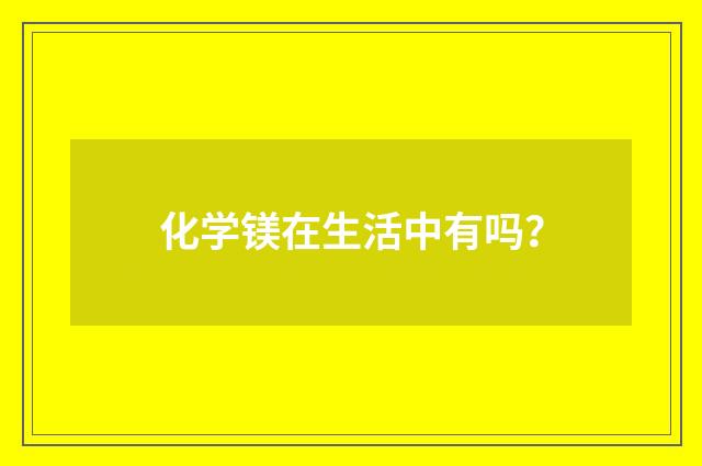 化学镁在生活中有吗?