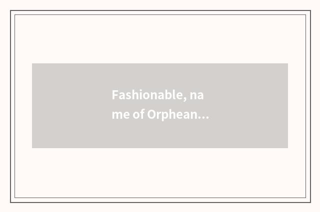 Fashionable, name of Orphean English photography store, is the meaning profound?