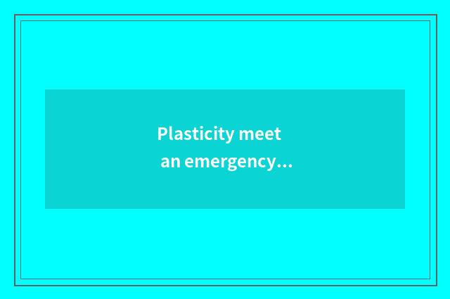 Plasticity meet an emergency and equivalent plasticity meet an emergency which b