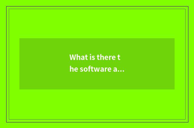 What is there the software about geography?