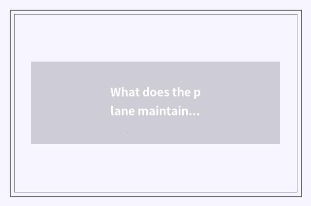What does the plane maintain professional school to have?