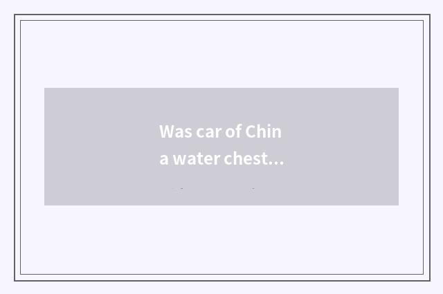 Was car of China water chestnut bought?