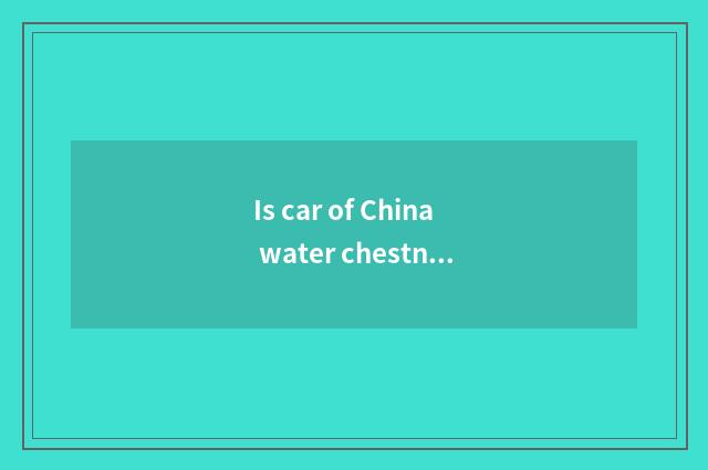 Is car of China water chestnut hanged on archives reason?