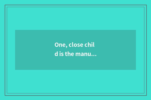 One, close child is the manual gizmo that make simple beautiful?