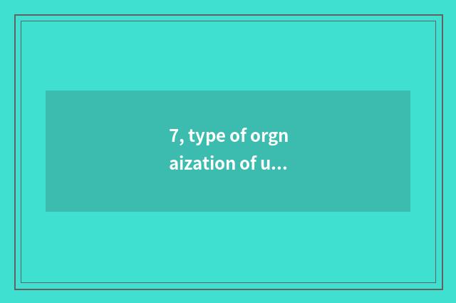 7, type of orgnaization of university of Guizhou finance and economics?