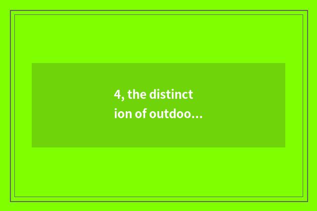 4, the distinction of outdoors photo and indoor photo?