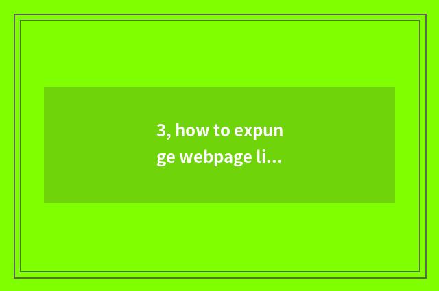 3, how to expunge webpage little game?