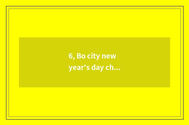 6, Bo city new year's day characteristic cate?
