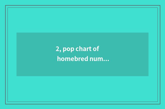 2, pop chart of homebred number camera?