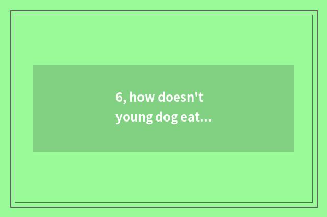 6, how doesn't young dog eat dog food to do?