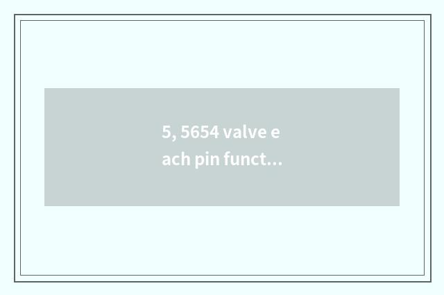 5, 5654 valve each pin function?