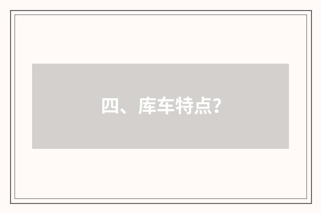四、库车特点？
