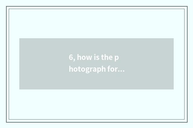 6, how is the photograph format that digital camera photographs changed?