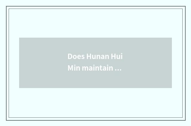 Does Hunan Hui Min maintain government-owned network?