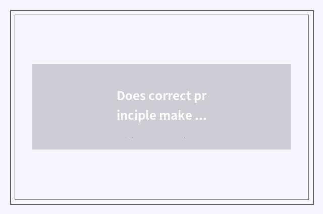 Does correct principle make the same score treated meaning?