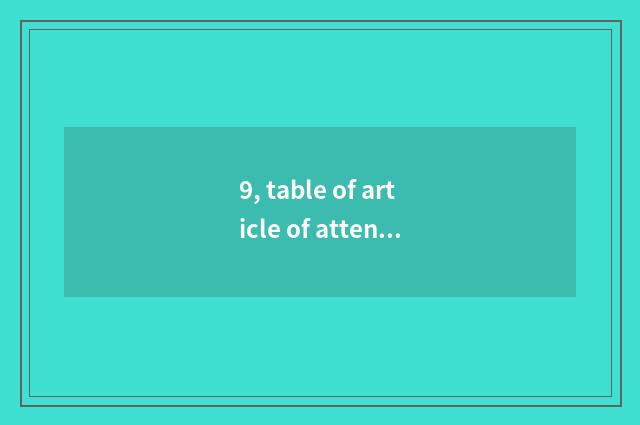 9, table of article of attention student mental health?