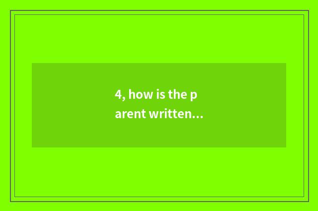 4, how is the parent written to experience of mental health education?