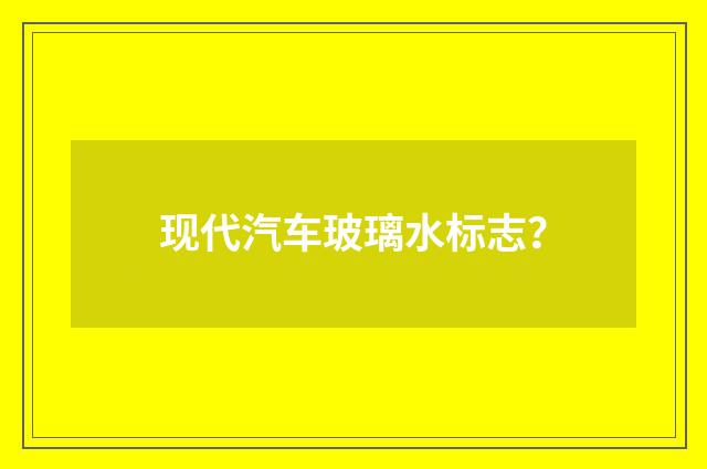现代汽车玻璃水标志?