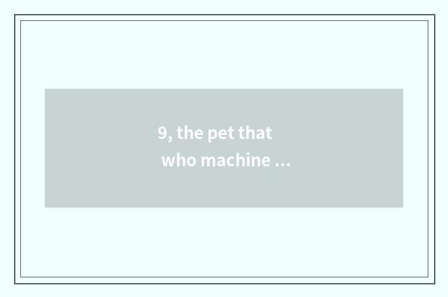 9, the pet that who machine cat is?