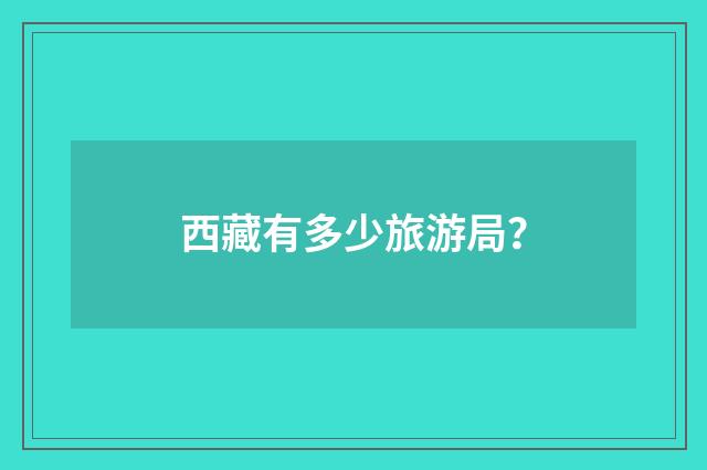 西藏有多少旅游局?