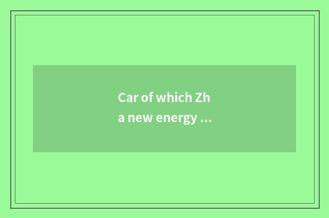 Car of which Zha new energy resources does produce?