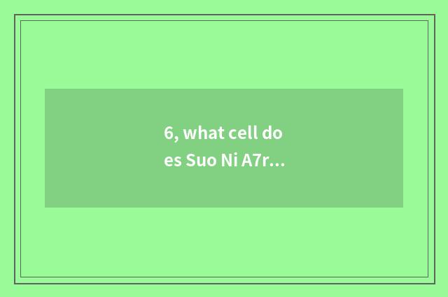 6, what cell does Suo Ni A7r use?
