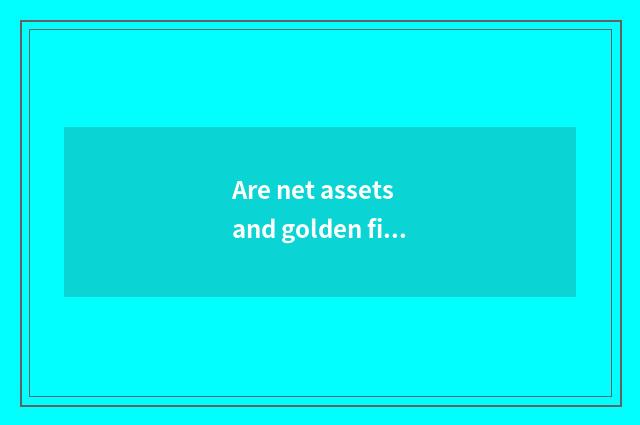 Are net assets and golden financing produced?
