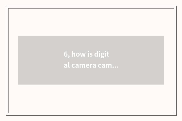 6, how is digital camera camera lens taken?