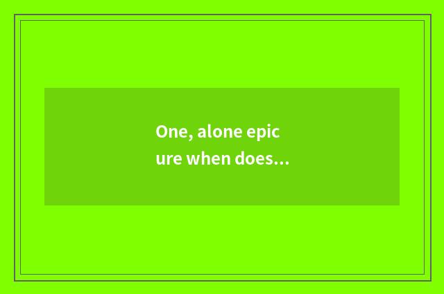One, alone epicure when does the 11st season broadcast?