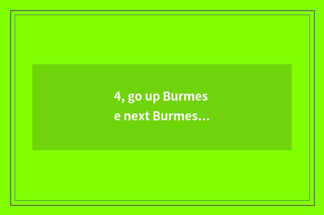 4, go up Burmese next Burmese distinction?