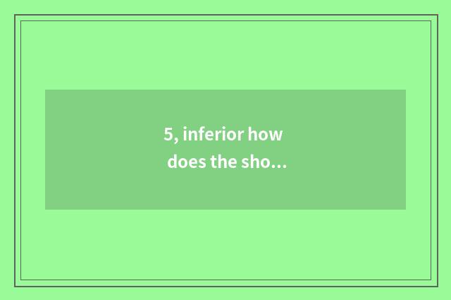 5, inferior how does the shop stick the floor that overcome force?