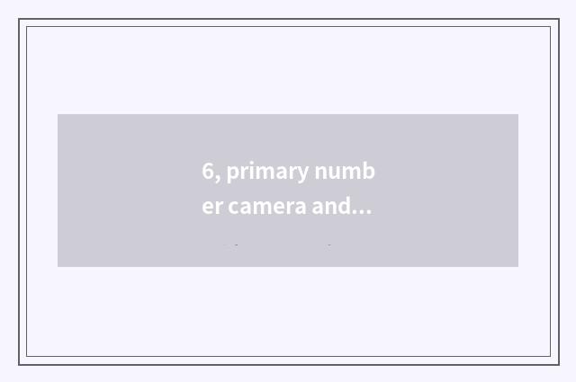 6, primary number camera and mobile phone distinction?