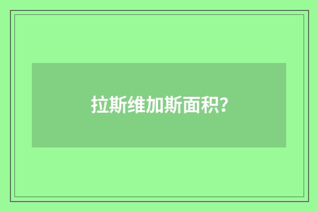 拉斯维加斯面积?