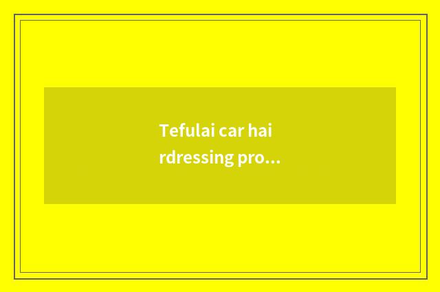 Tefulai car hairdressing project
