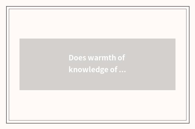 Does warmth of knowledge of health care of nursery school autumn hint?