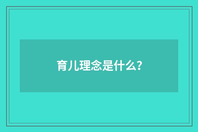 育儿理念是什么？