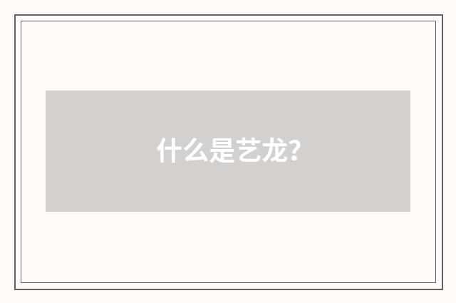 什么是艺龙?