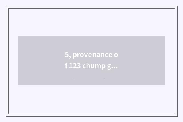 5, provenance of 123 chump game?