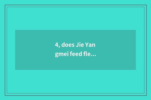 4, does Jie Yangmei feed flexible language?