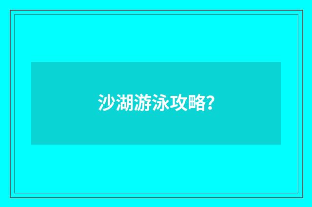 沙湖游泳攻略？