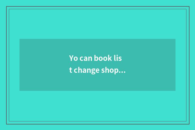 Yo can book list change shopwindow to sell goods?