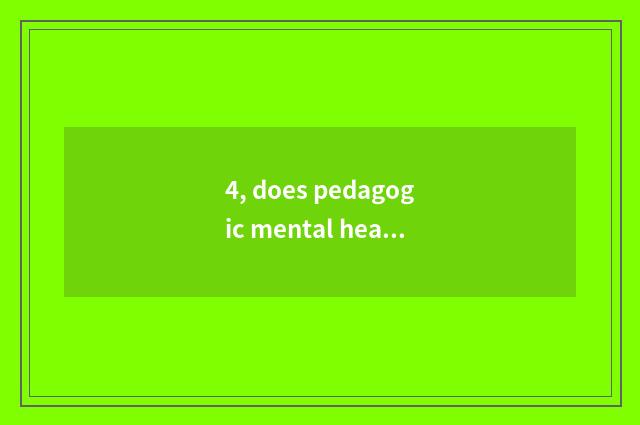 4, does pedagogic mental health groom catchphrase?