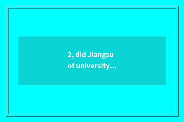 2, did Jiangsu of university of Jiangsu science and technology admit fractional