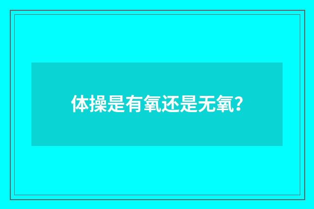 体操是有氧还是无氧？