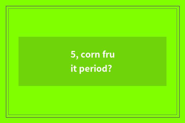 5, corn fruit period?
