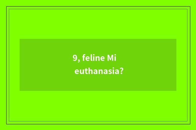 9, feline Mi euthanasia?